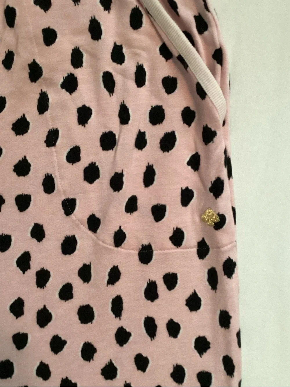 Kate Spade New York Ladies Pink Black Pull On Sleep PJ Lounge Pants Size M